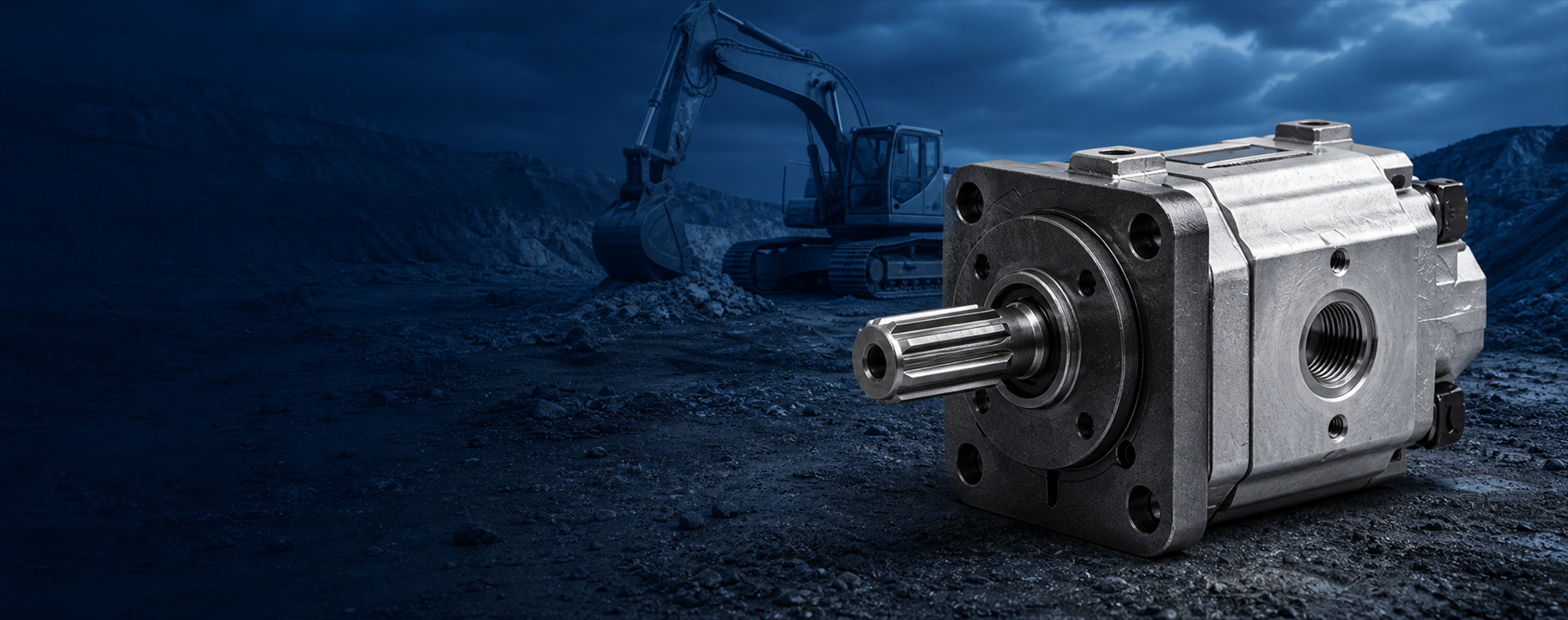 Hydraulic gear pump for industrial machinery